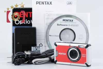 【中古】PENTAX ペンタックス Optio W80 カーディナルレッド コンパクトデジタルカメラ 元箱付き