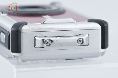 【中古】PENTAX ペンタックス Optio W80 カーディナルレッド コンパクトデジタルカメラ 元箱付き