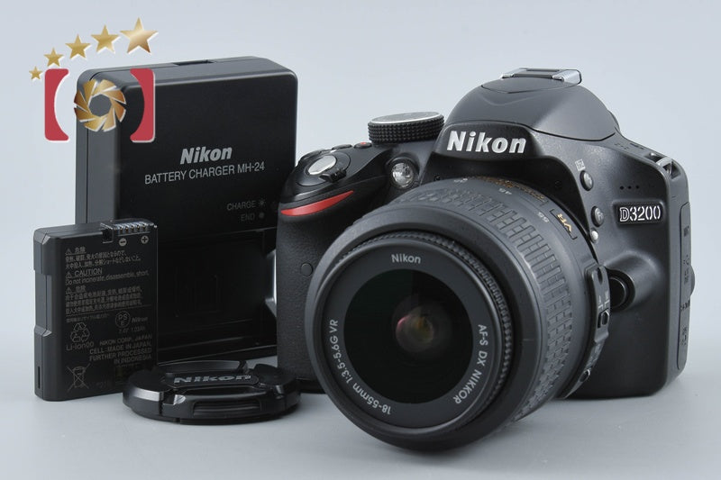 【中古】Nikon ニコン D3200 18-55 VR レンズキット ブラック