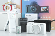 【中古】SONY ソニー VLOGCAM ZV-1M2G シューティンググリップキット ホワイト 元箱付き