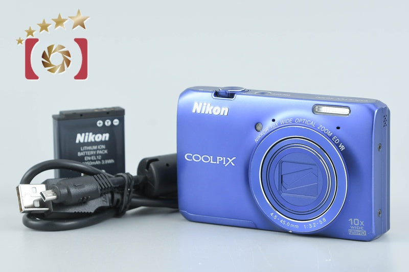 【中古】Nikon ニコン COOLPIX S6300 スタイリッシュブルー コンパクトデジタルカメラ
