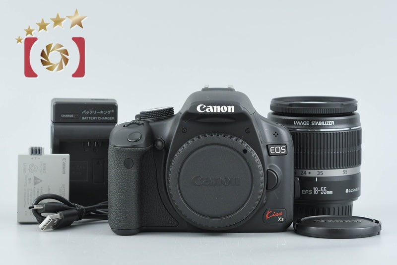 【中古】Canon キヤノン EOS Kiss X3 EF-S 18-55 IS レンズキット シャッター回数僅少