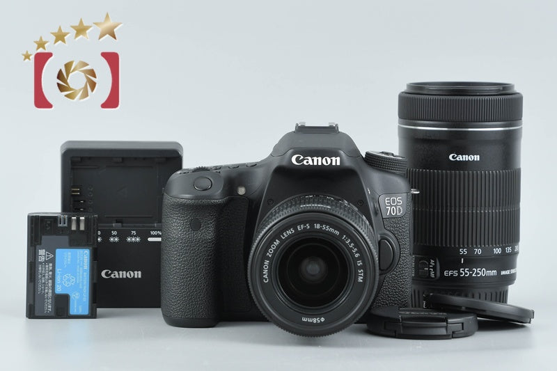【中古】Canon キヤノン EOS 70D ダブルズームレンズキット