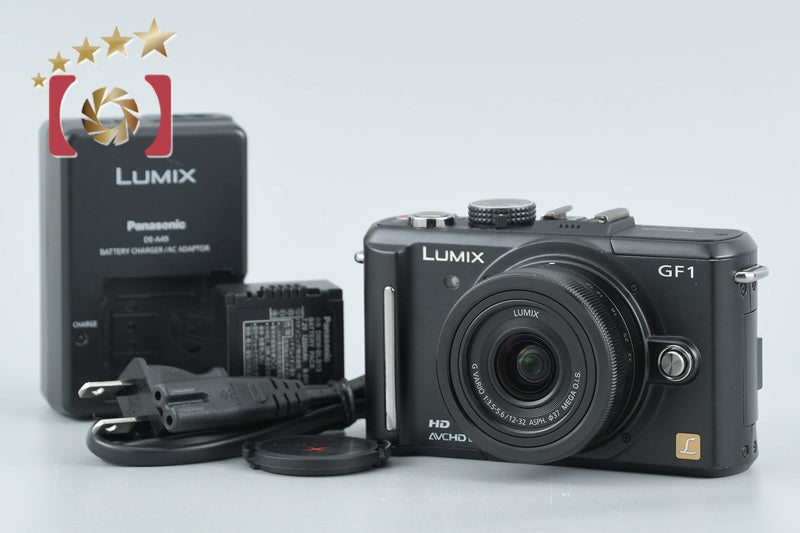 【中古】Panasonic パナソニック LUMIX DMC-GF1 エスプリブラック + G VARIO 12-32mm f/3.5-5.6 ASPH. MEGA O.I.S. H-FS12032
