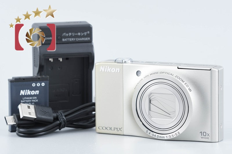 【中古】Nikon ニコン COOLPIX S8000 シャンパンシルバー コンパクトデジタルカメラ