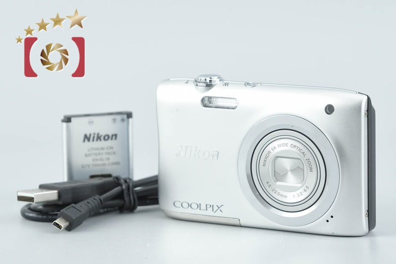 【中古】Nikon ニコン COOLPIX A100 シルバー コンパクトデジタルカメラ