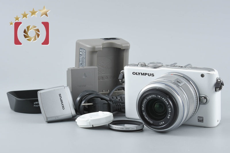 【中古】OLYMPUS オリンパス PEN Lite E-PL3 レンズキット ホワイト