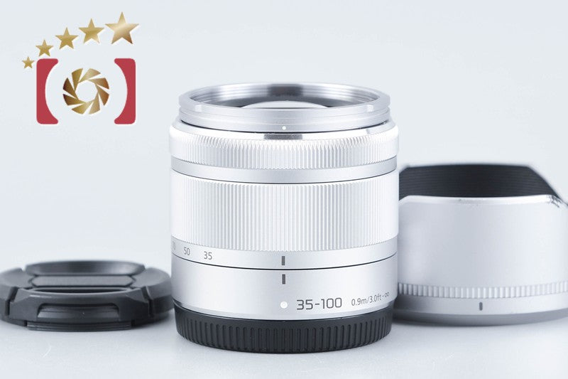 【中古】Panasonic パナソニック LUMIX G VARIO 35-100mm f/4-5.6 ASPH. MEGA O.I.S. H-FS35100 シルバー