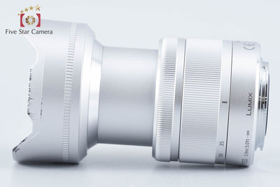 【中古】Panasonic パナソニック LUMIX G VARIO 35-100mm f/4-5.6 ASPH. MEGA O.I.S. H-FS35100 シルバー