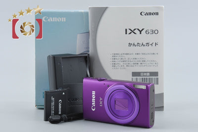 【中古】Canon キヤノン IXY 630 パープル コンパクトデジタルカメラ 元箱付き