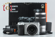 【中古】SONY ソニー α6400 ILCE-6400 ダブルズームレンズキット シルバー 元箱付き 多言語対応