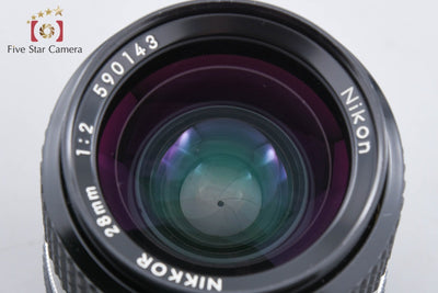 【中古】Nikon ニコン Ai-S NIKKOR 28mm f/2