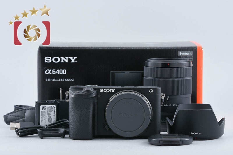 【中古】SONY ソニー α6400 ILCE-6400 ブラック 高倍率ズームレンズキット 元箱付き 多言語対応