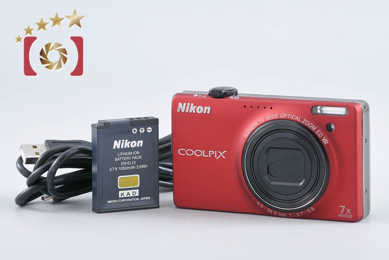 【中古】Nikon ニコン COOLPIX S6000 フラッシュレッド コンパクトデジタルカメラ
