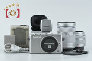 【中古】OLYMPUS オリンパス PEN Lite E-PL3 ダブルズームレンズキット シルバー