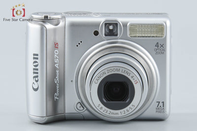 【中古】Canon キヤノン PowerShot A570 IS シルバー コンパクトデジタルカメラ