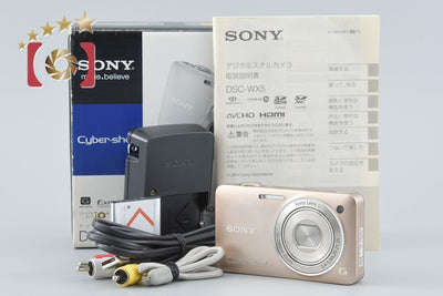 【中古】SONY ソニー Cyber-shot DSC-WX5 ゴールド デジタルスチルカメラ 元箱付き