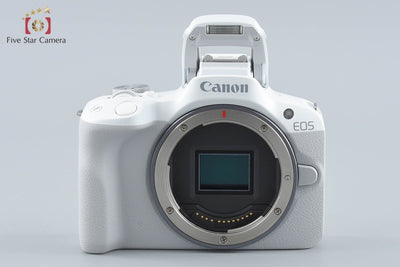 【中古】Canon キヤノン EOS R50 ダブルズームキット ホワイト シャッター回数僅少 元箱付き