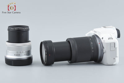【中古】Canon キヤノン EOS R50 ダブルズームキット ホワイト シャッター回数僅少 元箱付き