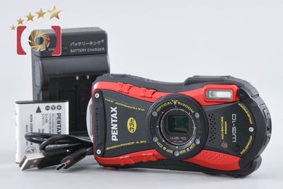【中古】RICOH リコー PENTAX ペンタックス WG-10 レッド 防水コンパクトデジタルカメラ
