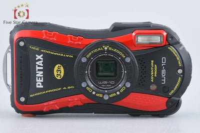 【中古】RICOH リコー PENTAX ペンタックス WG-10 レッド 防水コンパクトデジタルカメラ