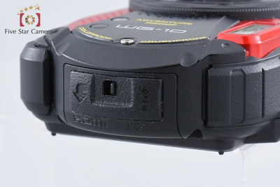 【中古】RICOH リコー PENTAX ペンタックス WG-10 レッド 防水コンパクトデジタルカメラ