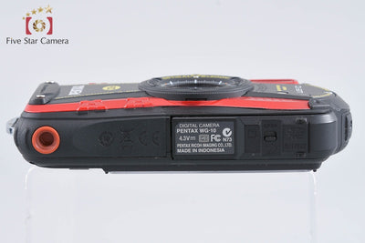 【中古】RICOH リコー PENTAX ペンタックス WG-10 レッド 防水コンパクトデジタルカメラ
