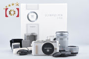 【中古】OLYMPUS オリンパス PEN E-PL8 EZ ダブルズームキット ホワイト シャッター回数僅少 元箱付き