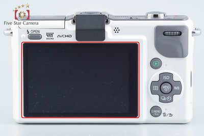 【中古】Panasonic パナソニック LUMIX DMC-GF2 ホワイト + G VARIO 14-42mm f/3.5-5.6 ASPH. MEGA O.I.S. H-FS014042 シャッター回数僅少