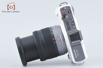 【中古】Panasonic パナソニック LUMIX DMC-GF2 ホワイト + G VARIO 14-42mm f/3.5-5.6 ASPH. MEGA O.I.S. H-FS014042 シャッター回数僅少