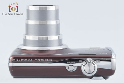 【中古】FUJIFILM 富士フイルム FinePix F70EXR ブラウン コンパクトデジタルカメラ 元箱付き