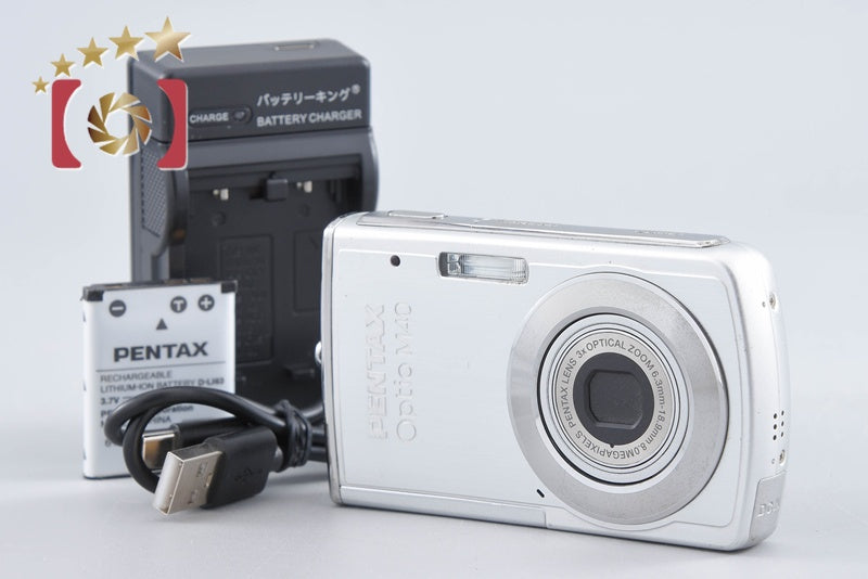 【中古】PENTAX ペンタックス Optio M40 シルバー コンパクトデジタルカメラ