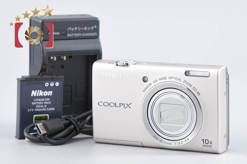 【中古】Nikon ニコン COOLPIX S6200 プラチナシルバー コンパクトデジタルカメラ