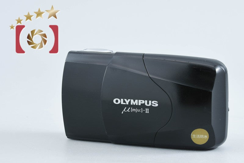 中古】OLYMPUS オリンパス μ[mju:]-II ミューII ブラック コンパクト