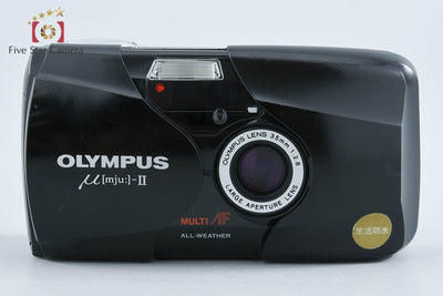 【中古】OLYMPUS オリンパス μ[mju:]-II ミューII ブラック コンパクトフィルムカメラ