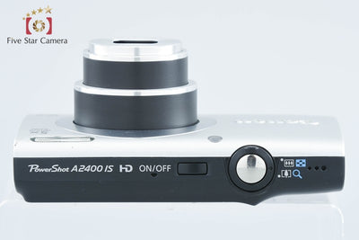 【中古】Canon キヤノン PowerShot A2400 IS シルバー コンパクトデジタルカメラ