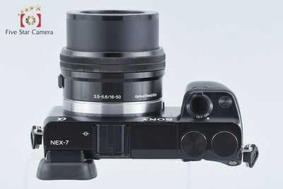 【中古】SONY ソニー α NEX-7 ブラック + E PZ 16-50mm f/3.5-5.6 OSS SELP1650 多言語対応