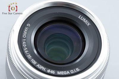 【中古】Panasonic パナソニック LUMIX G VARIO 35-100mm f/4-5.6 ASPH. MEGA O.I.S. H-FS35100 シルバー