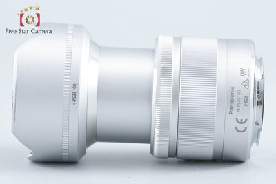 【中古】Panasonic パナソニック LUMIX G VARIO 35-100mm f/4-5.6 ASPH. MEGA O.I.S. H-FS35100 シルバー