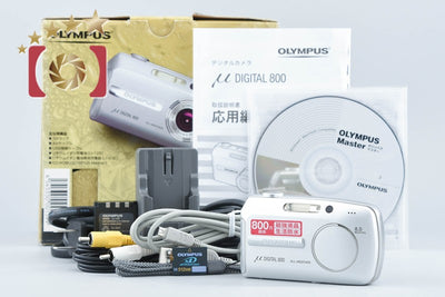 【中古】OLYMPUS オリンパス μ DIGITAL 800 シルバー コンパクトデジタルカメラ 元箱付き