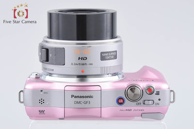【中古】Panasonic パナソニック LUMIX DMC-GF3 フェアリーピンク 電動ズームレンズキット シャッター回数僅少