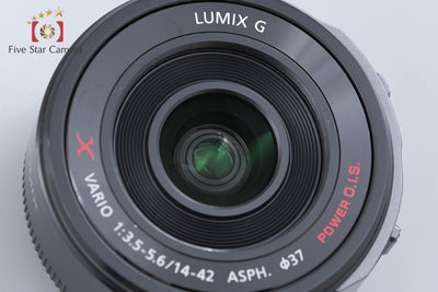 【中古】Panasonic パナソニック LUMIX G X VARIO 14-42mm f/3.5-5.6 ASPH. POWER O.I.S. H-PS14042 ブラック