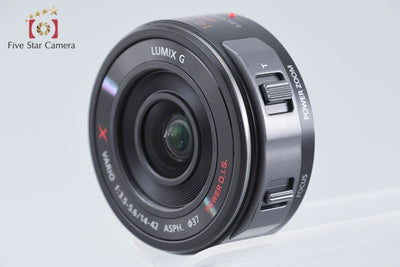 【中古】Panasonic パナソニック LUMIX G X VARIO 14-42mm f/3.5-5.6 ASPH. POWER O.I.S. H-PS14042 ブラック
