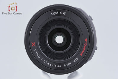 【中古】Panasonic パナソニック LUMIX G X VARIO 14-42mm f/3.5-5.6 ASPH. POWER O.I.S. H-PS14042 ブラック