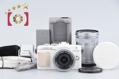 【中古】OLYMPUS オリンパス PEN Lite E-PL7 EZ ダブルズームキット ホワイト シャッター回数僅少