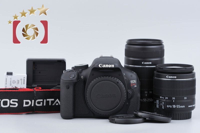 【中古】Canon キヤノン EOS Kiss X5 ダブルズームレンズキット シャッター回数僅少