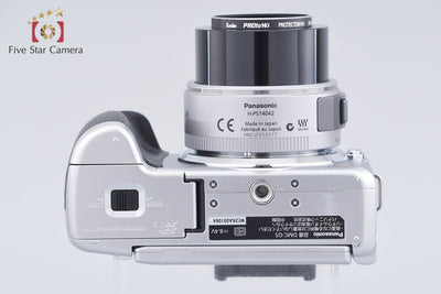 【中古】Panasonic パナソニック LUMIX G DMC-G5 シルバー レンズキット シャッター回数僅少 元箱付き