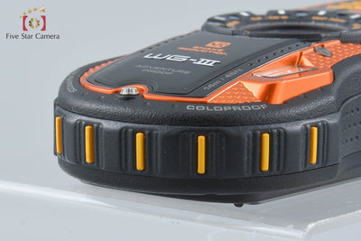【中古】RICOH リコー PENTAX ペンタックス WG-3 オレンジ 防水アクションカメラ シャッター回数僅少