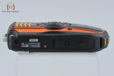 【中古】RICOH リコー PENTAX ペンタックス WG-3 オレンジ 防水アクションカメラ シャッター回数僅少