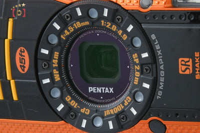 【中古】RICOH リコー PENTAX ペンタックス WG-3 オレンジ 防水アクションカメラ シャッター回数僅少